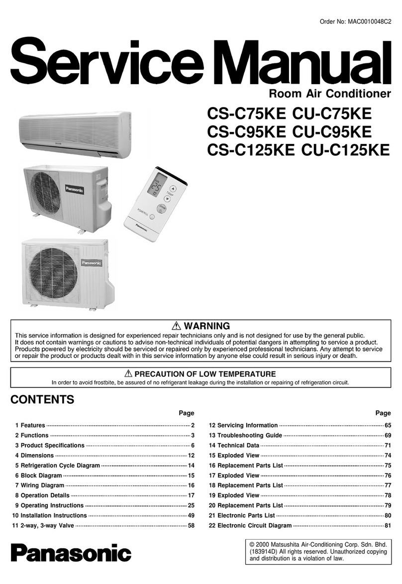 Panasonic CS-C75KE User manual