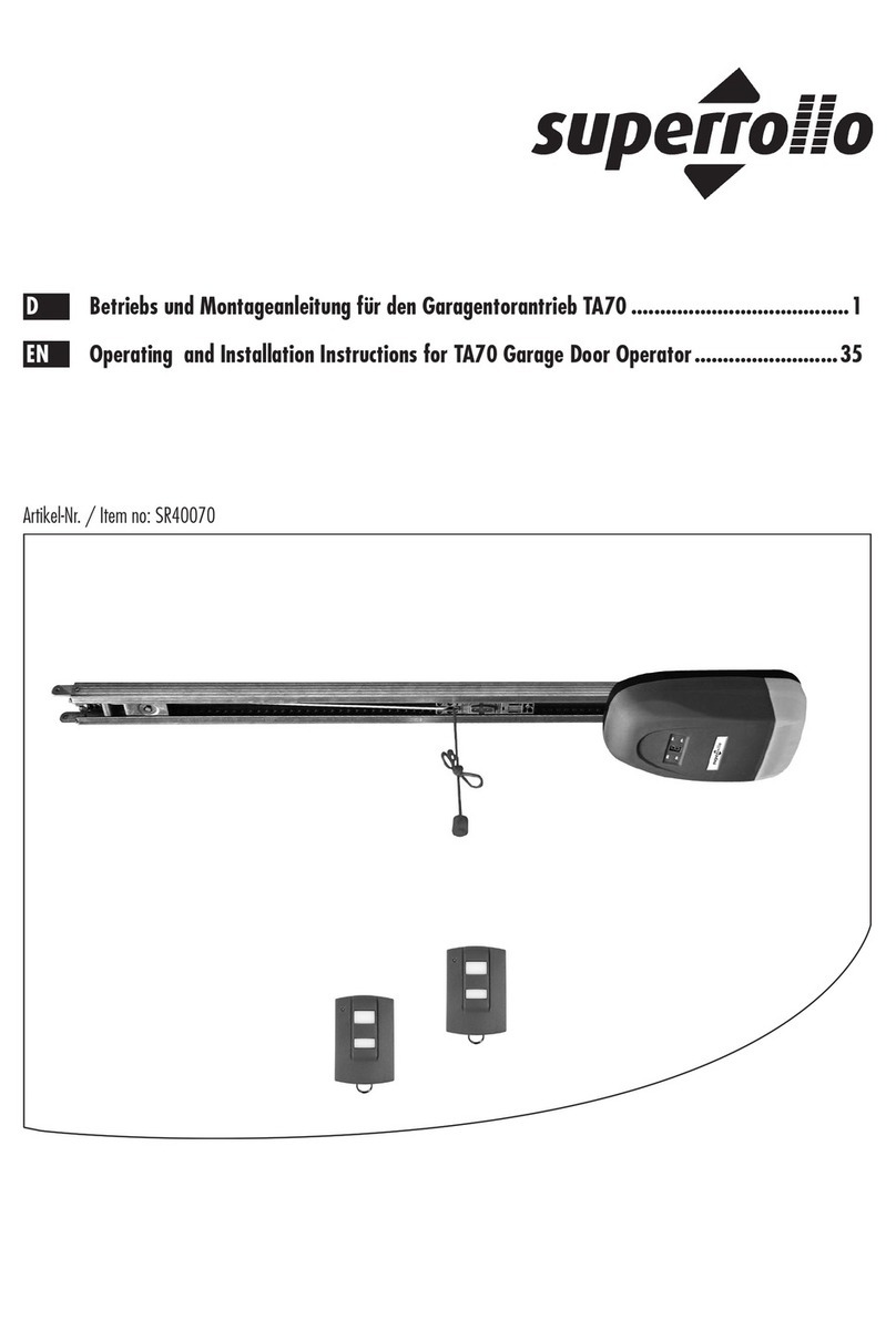 Superrollo TA70 Operating and installation instructions
