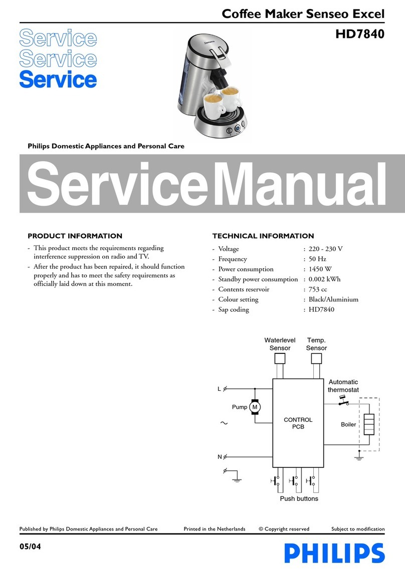 Philips Senseo Excel HD7840 User manual
