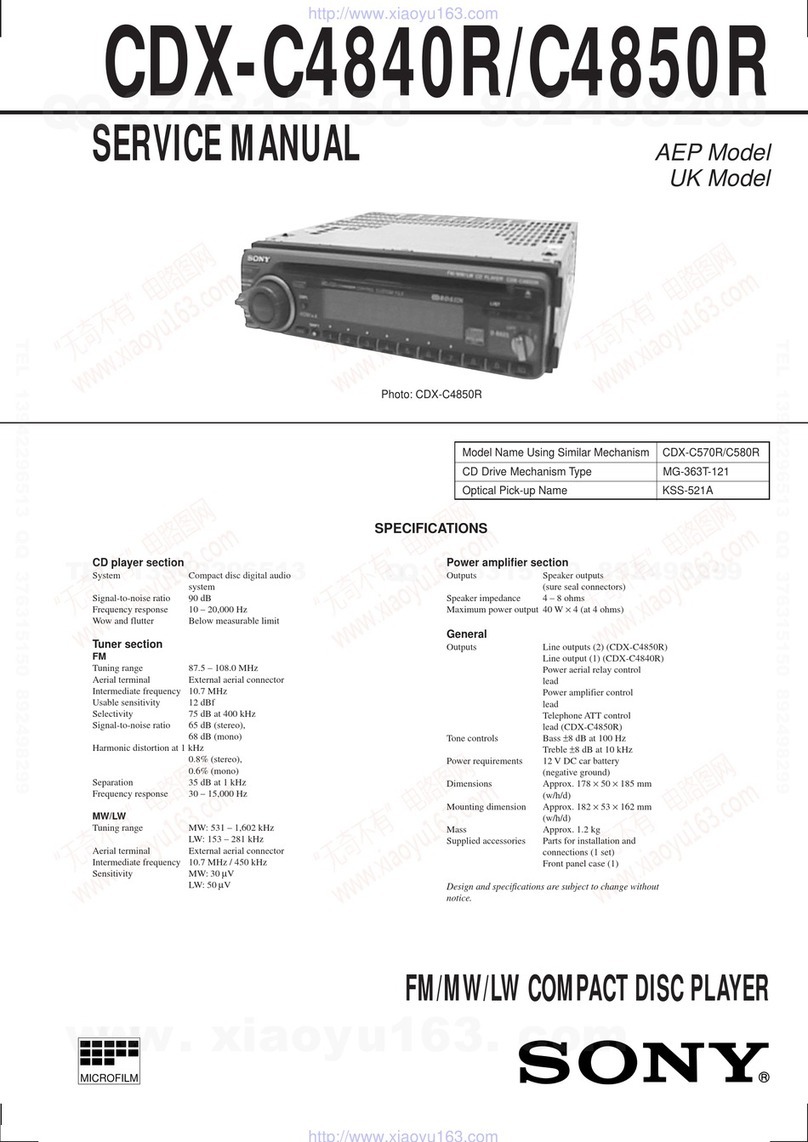 Sony CDX-C4840R Service manual