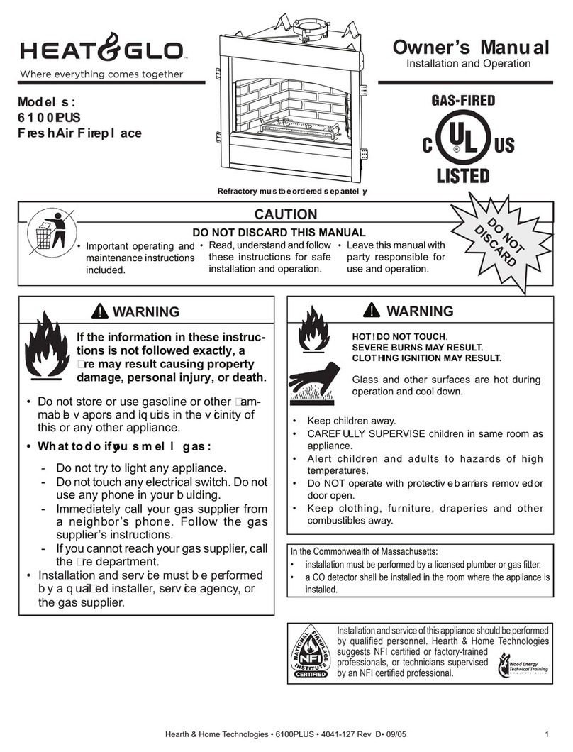 Heat & Glo 6100PLUS owner's manual Heat & Glo 6100PLUS owner's manual
