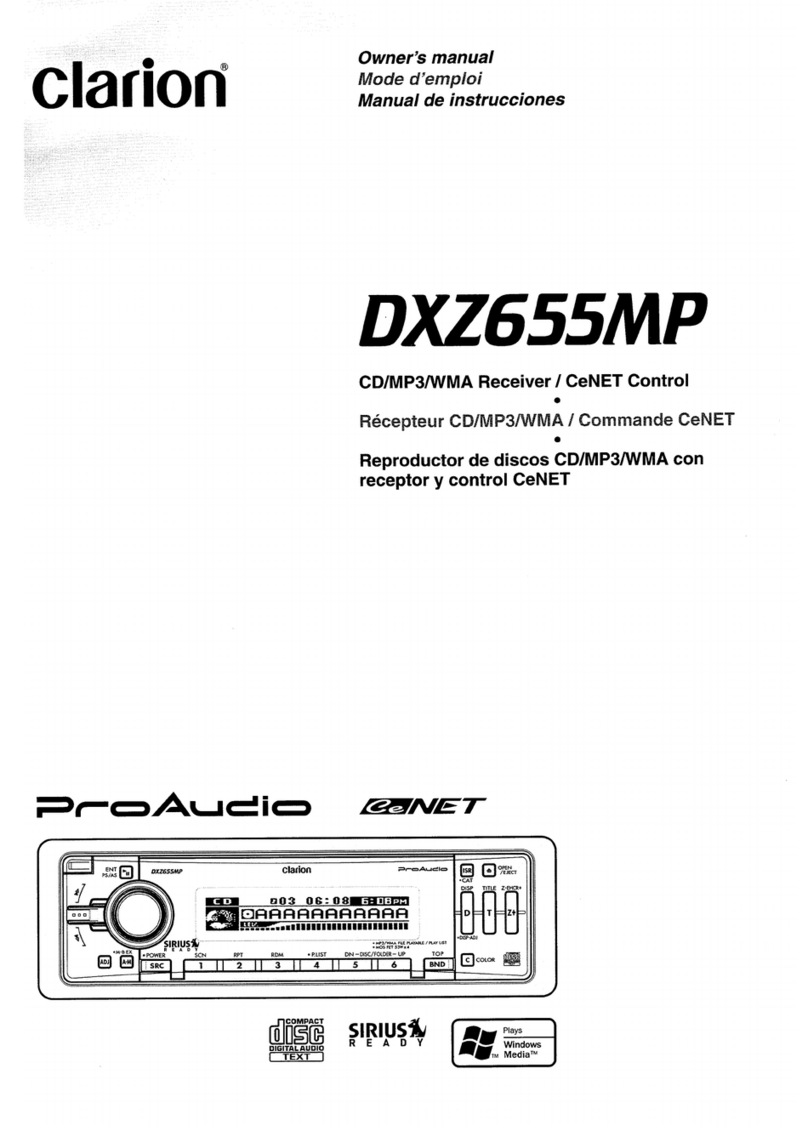 Clarion DXZ6SSMP User manual Clarion DXZ6SSMP User manual