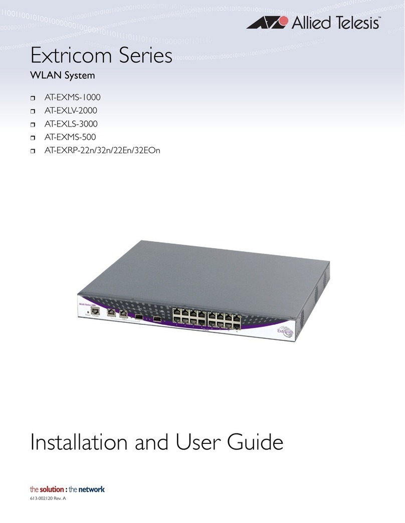 Allied Telesis Extricom AT-EXMS-1000 User manual