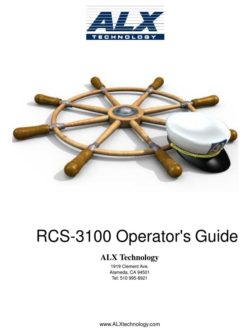 ALX RCS-3100 Operator's guide