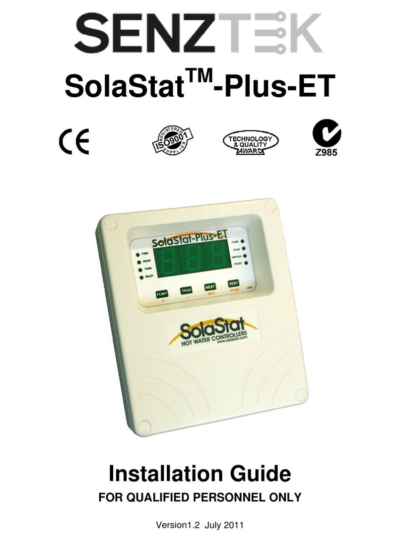 Senztek SolaStat-Plus-ET User manual