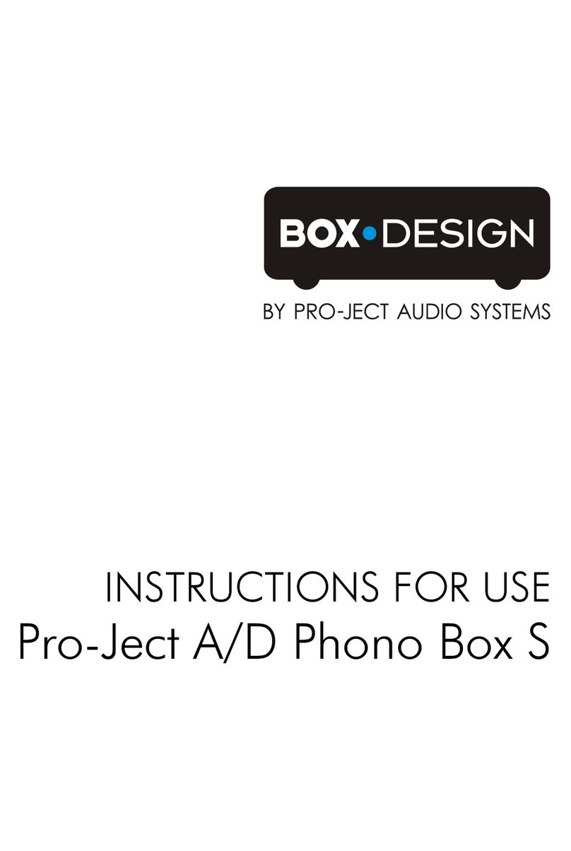 Pro-Ject Audio Systems A/D Phono Box S Instructions for use Pro-Ject Audio Systems A/D Phono Box S Instructions for use