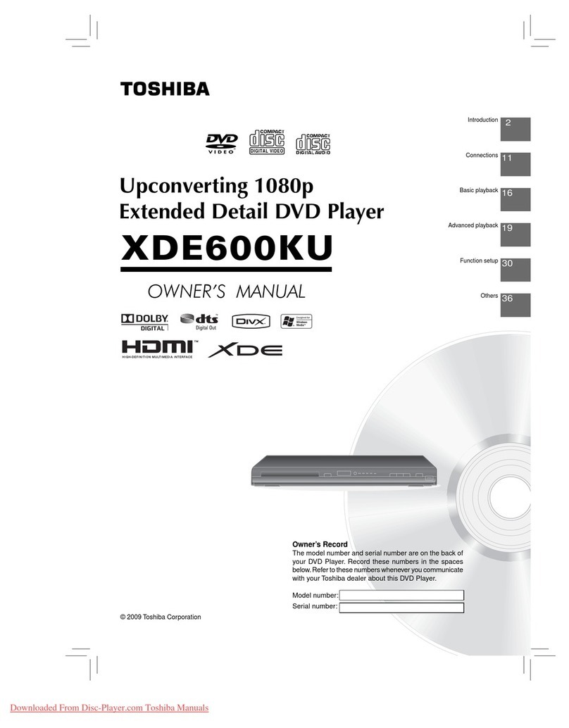 Toshiba XDE600KU User manual