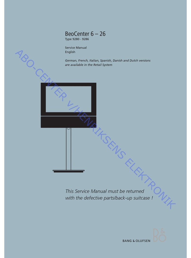 Bang & Olufsen BeoCenter 6-26 Service manual