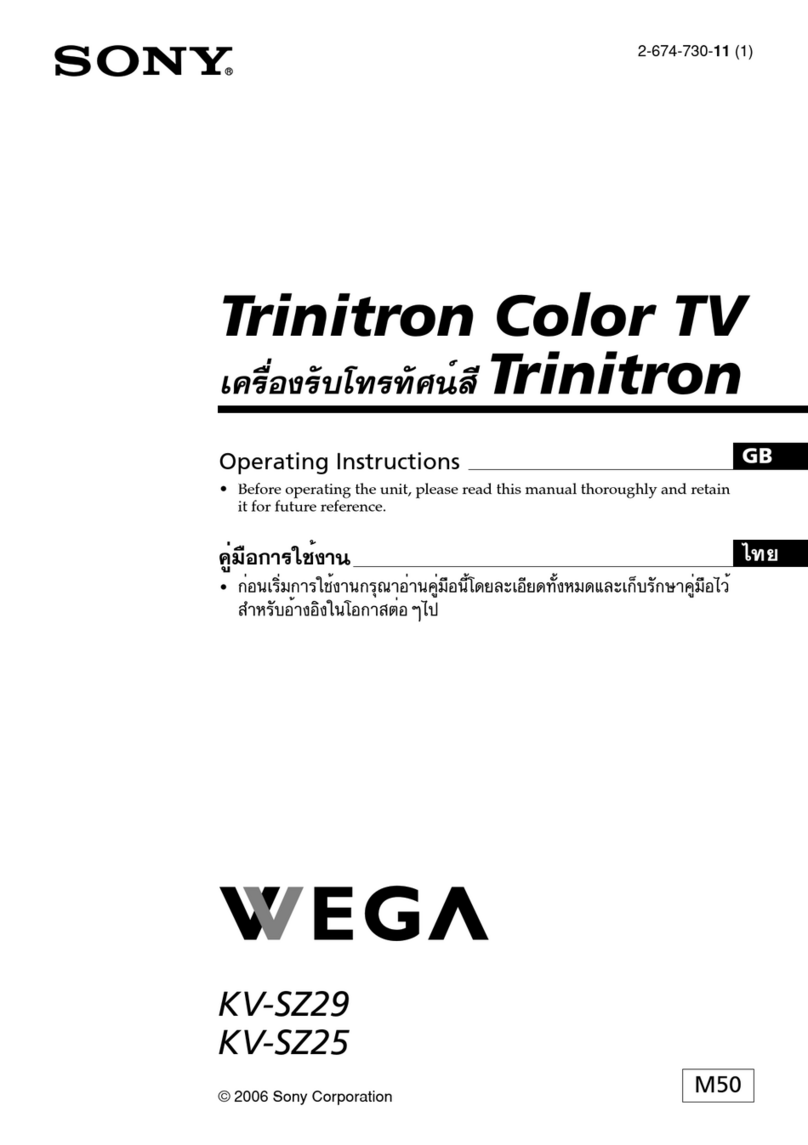 Sony Trinitron WEGA KV-SZ29 User manual