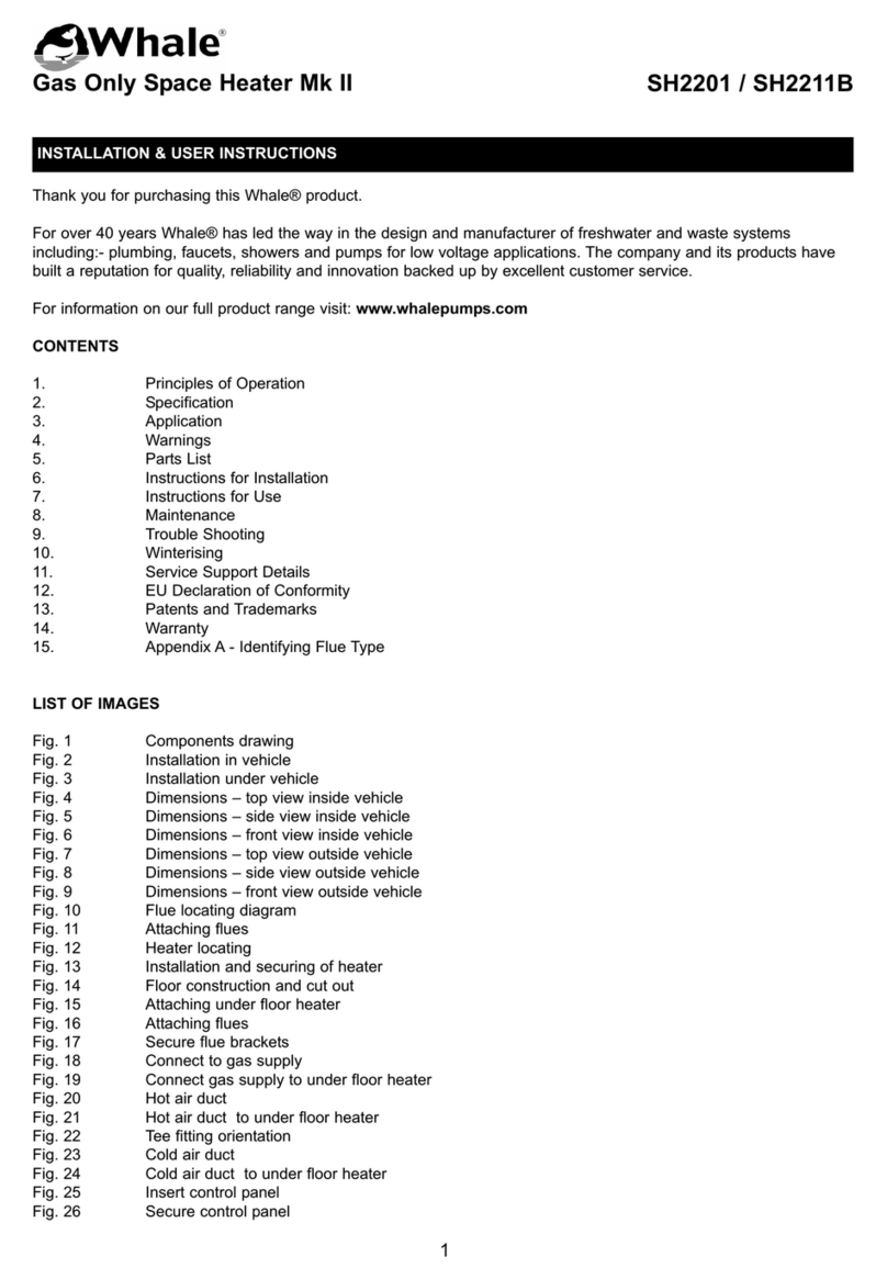 Whale SH2201 Installation & user's instructions