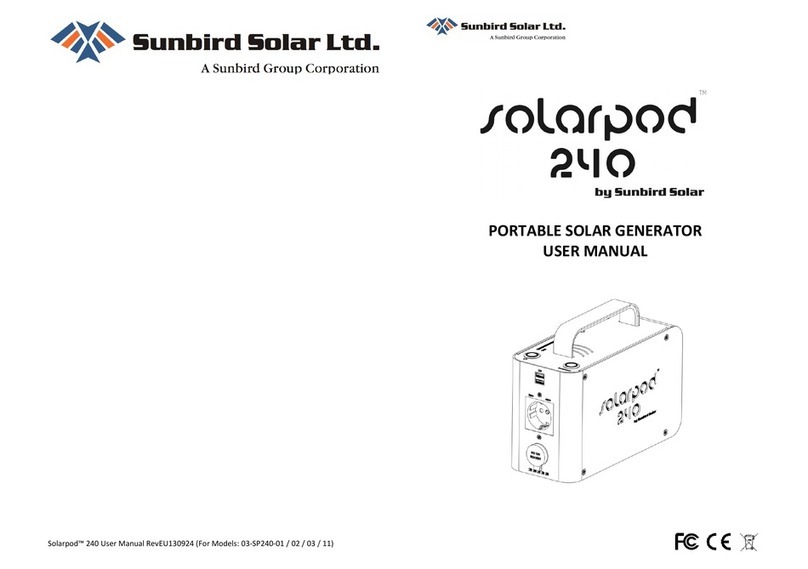 Sunbird Solar Solarpod 240 user manual