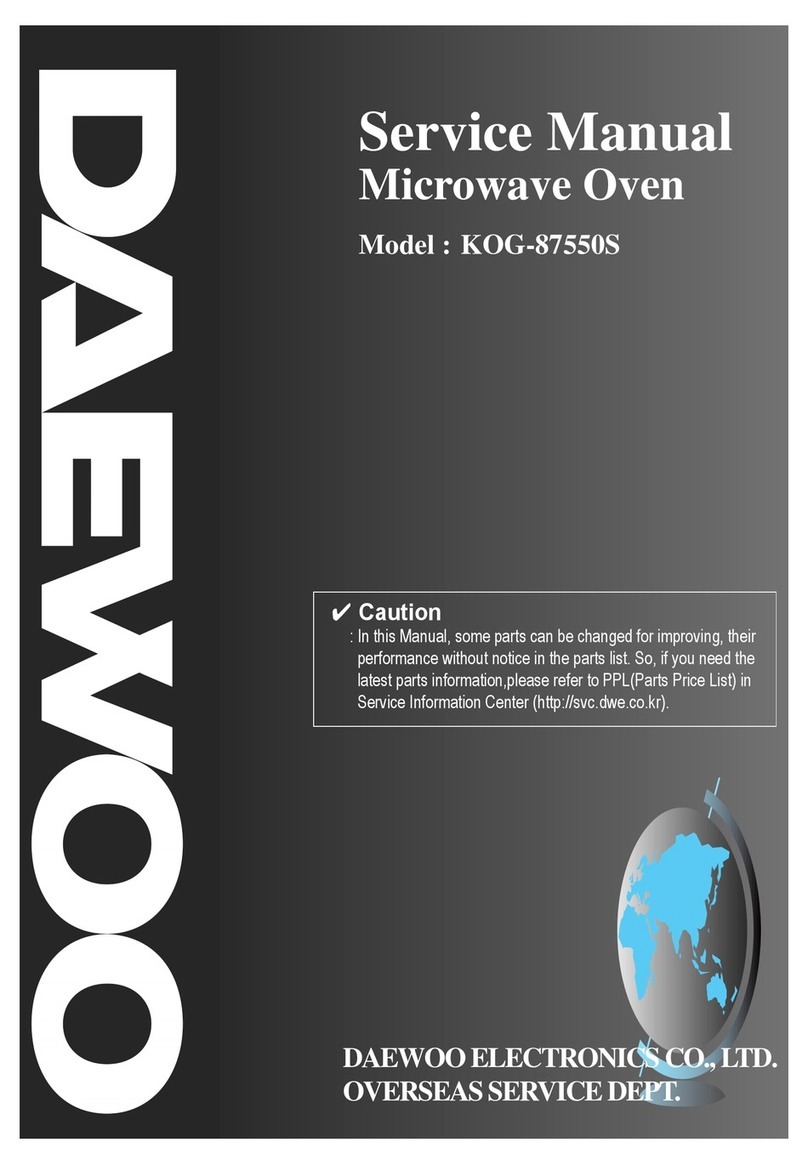 DAEWOO ELECTRONICS KOG-87550S Service manual
