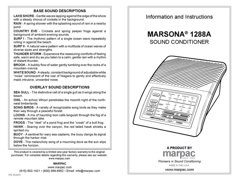 MARSONA 1288A Information and instructions