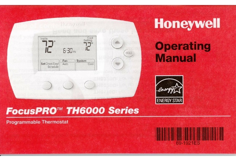 Honeywell FocusPRO Wi-Fi TH6000 Series operating manual Honeywell FocusPRO Wi-Fi TH6000 Series operating manual