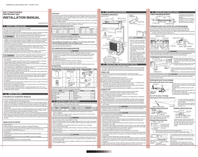 Fujitsu ASYG 09 LLCA User manual