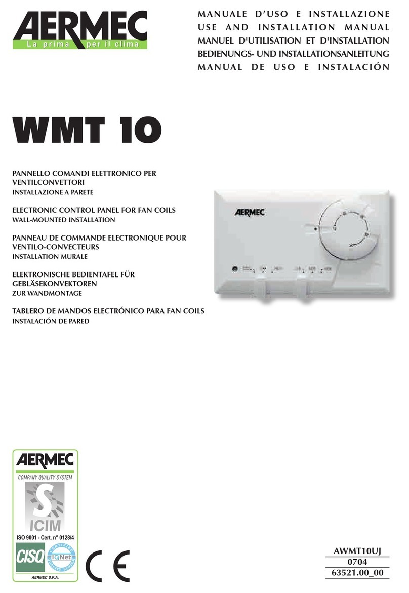 AERMEC WMT 10 Use and installation  manual