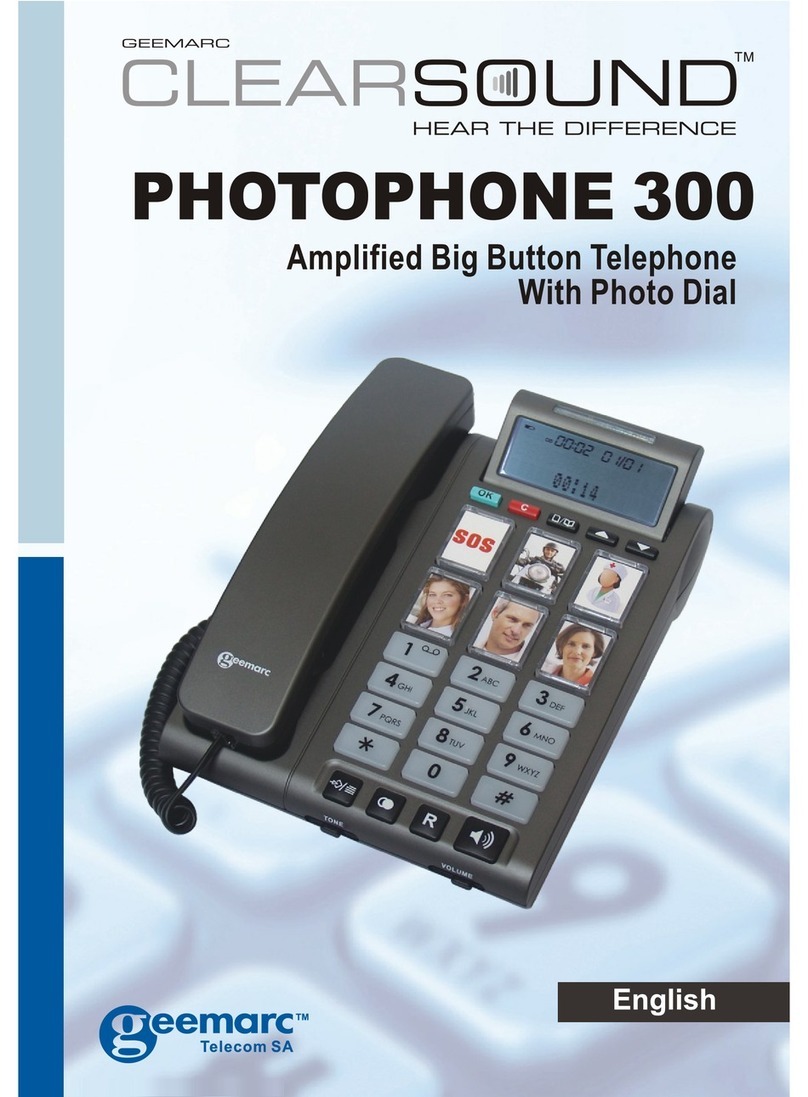 Geemarc PHOTOPHONE 300 user guide