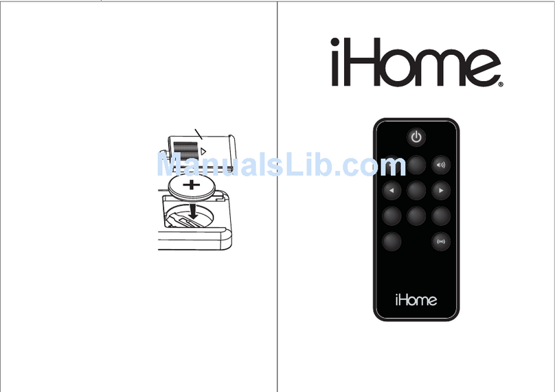 iHome Rx1 Instruction booklet