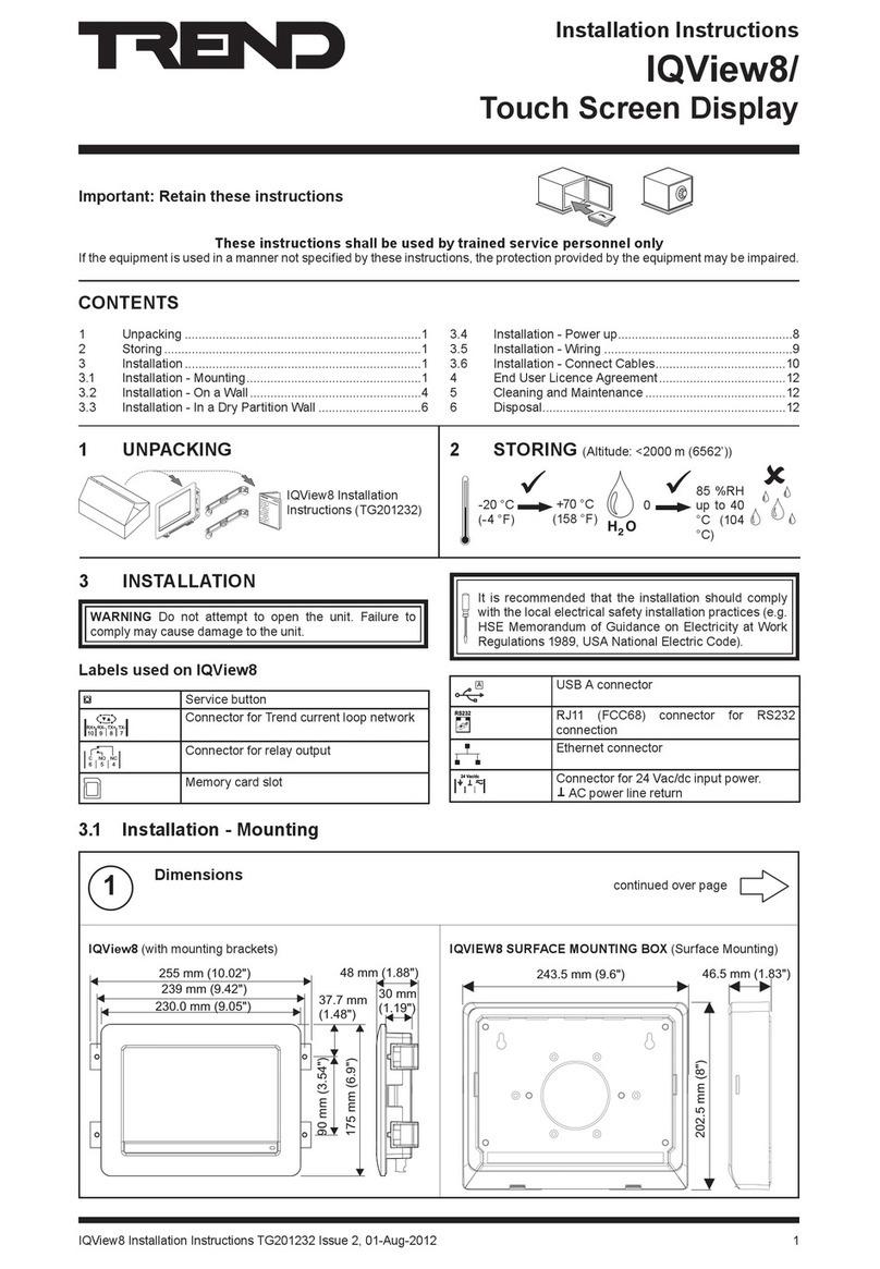 TREND IQView8 installation instructions