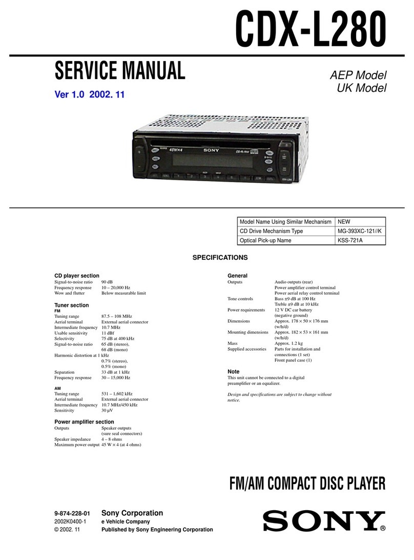 Sony Model CDX-L280 Service manual