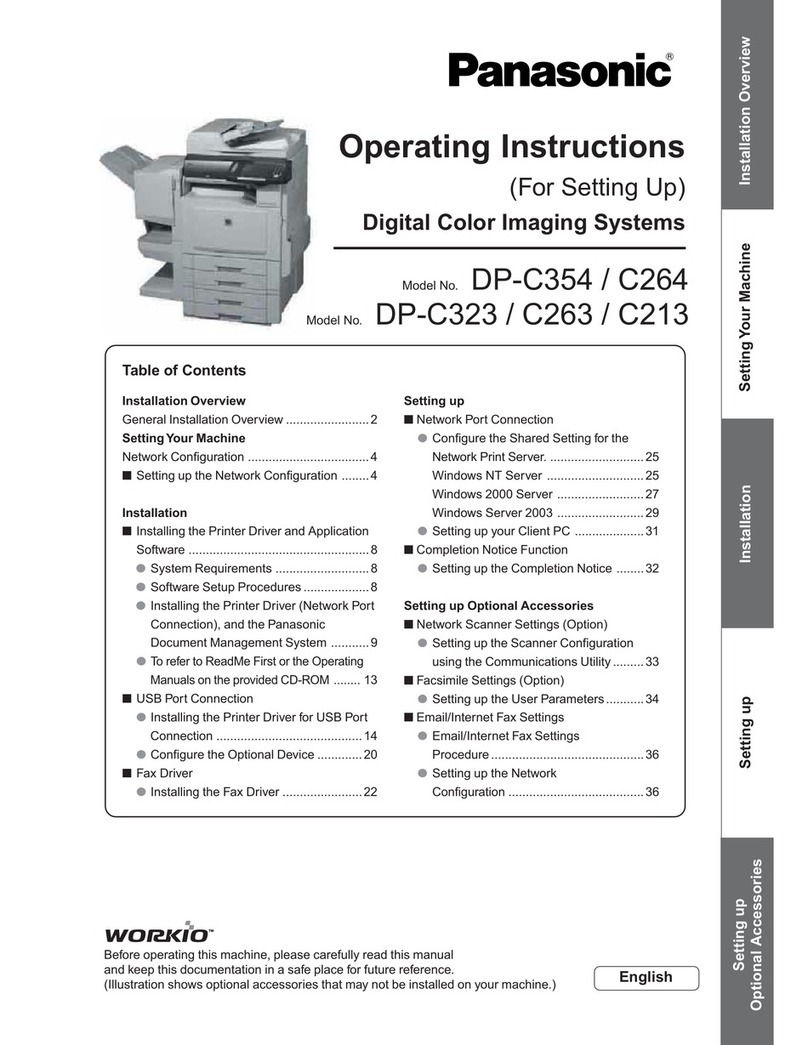 Panasonic WORKIO DP-C354 User manual