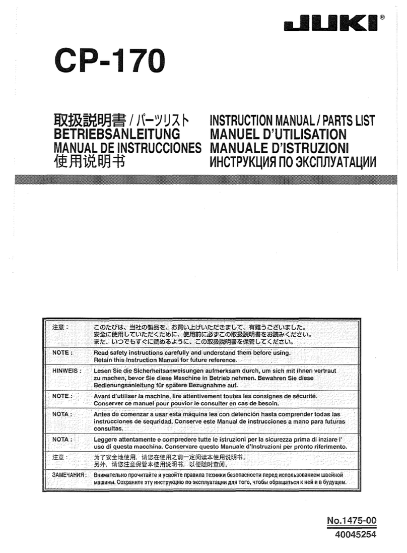 JUKI CP-170 Instruction manual & parts list