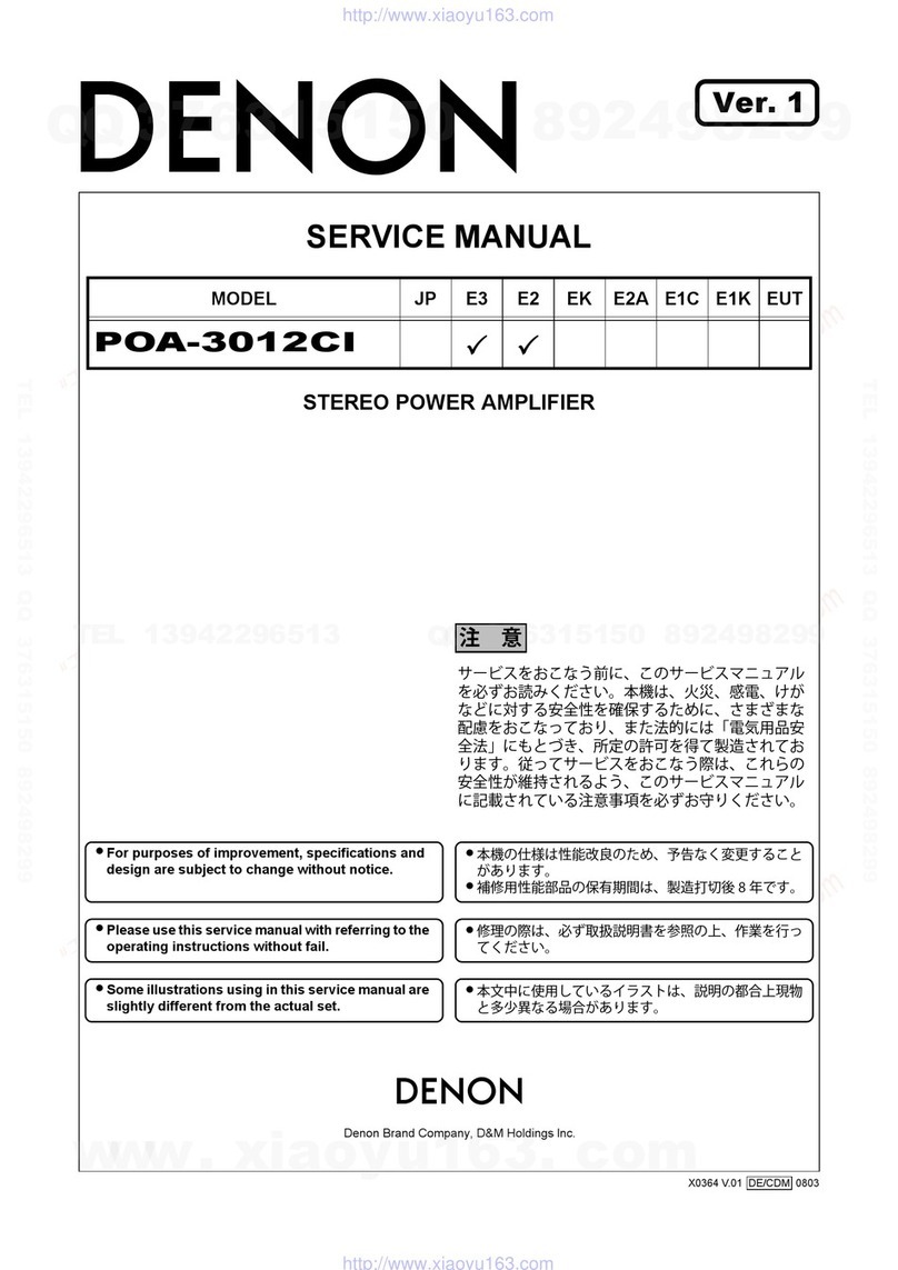 Denon POA-3012CI - Multi-Zone Audio Distribution Power... Service manual Denon POA-3012CI - Multi-Zone Audio Distribution Power... Service manual