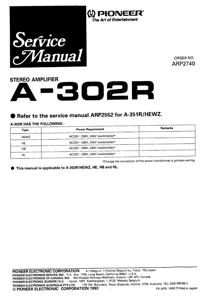 Pioneer A-302R User manual Pioneer A-302R User manual