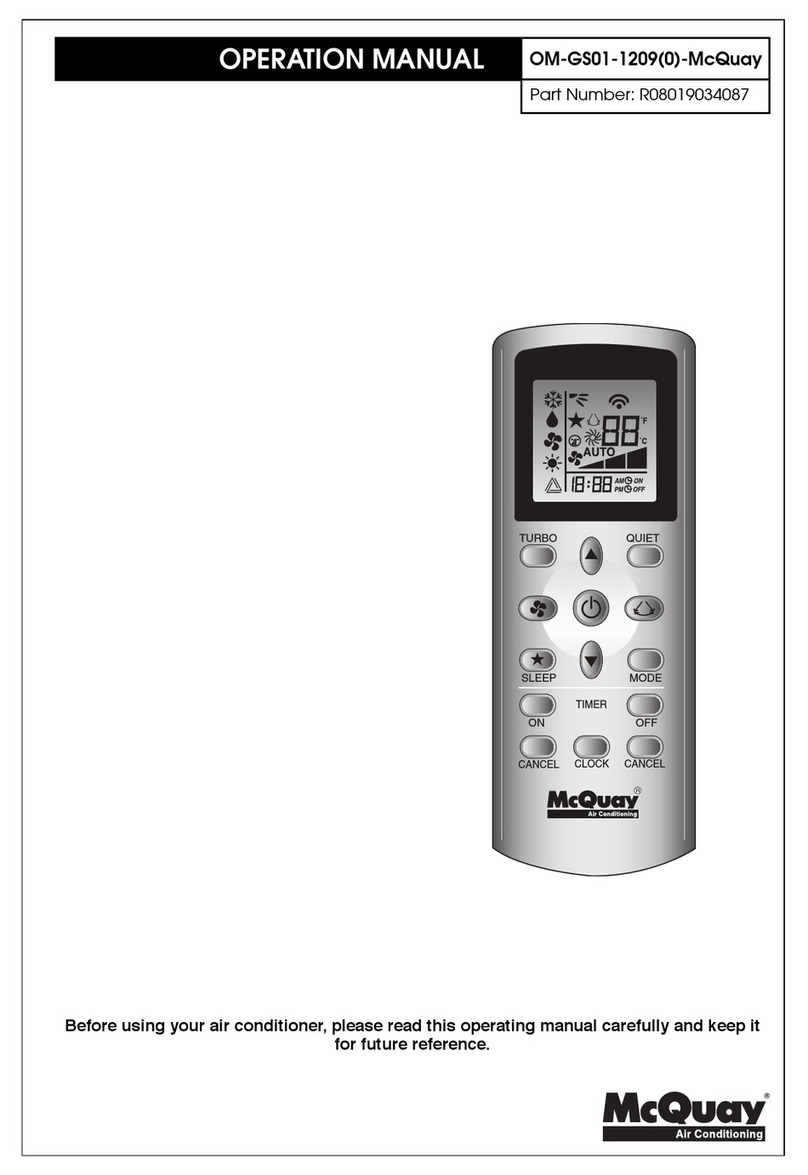 McQuay GS01 User manual
