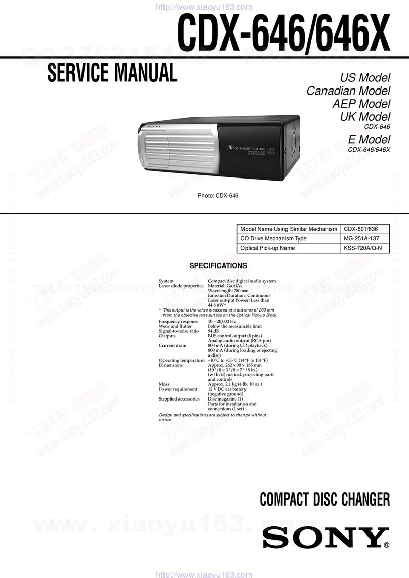 Sony CDX-646 Operating Instructions  (English,Español,... User manual