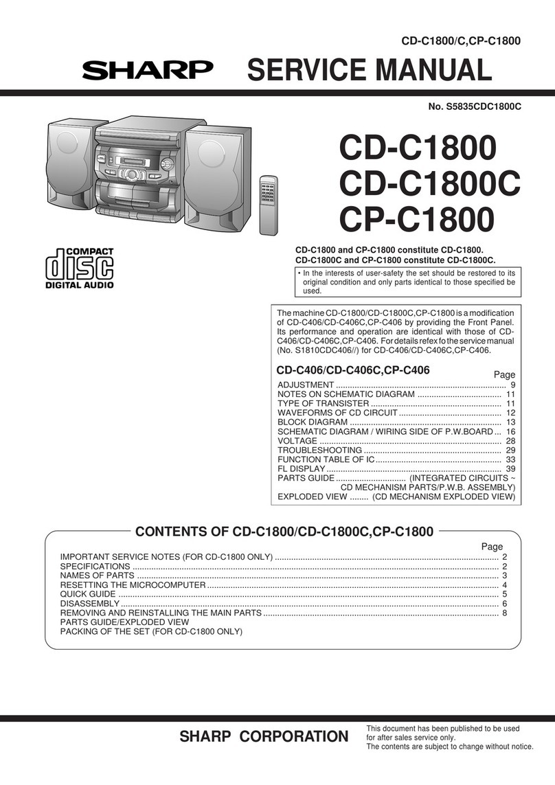 Sharp CD-C1800 User manual