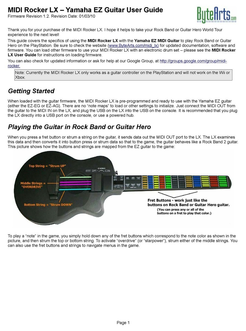 Yamaha MIDI Rocker LX User manual