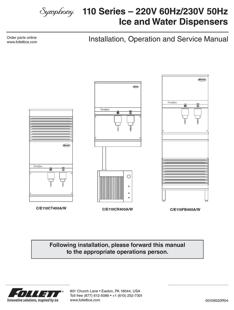 Follett Symphony C110FB400A/W Installation, operation and service manual