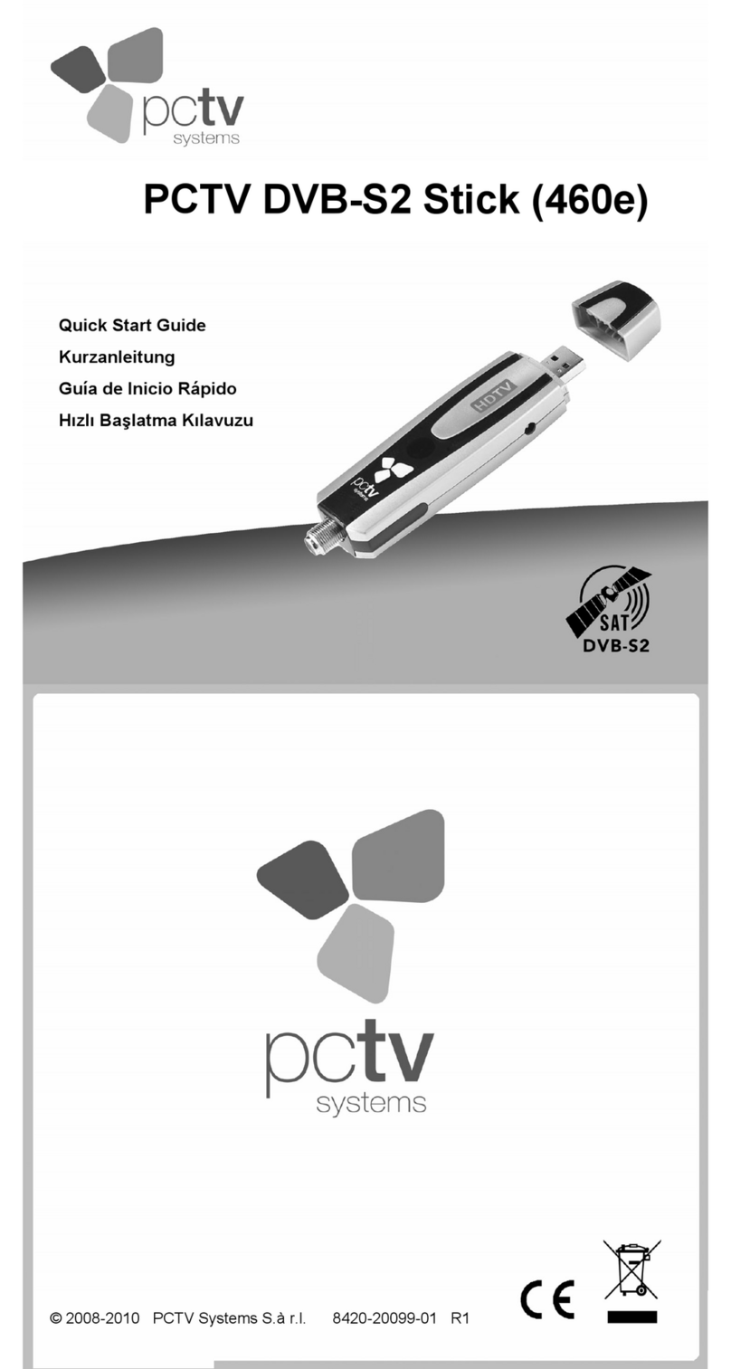 PCTV Systems 460e quick start guide
