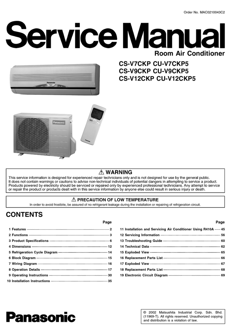 Panasonic CU-V7CKP5 User manual Panasonic CU-V7CKP5 User manual
