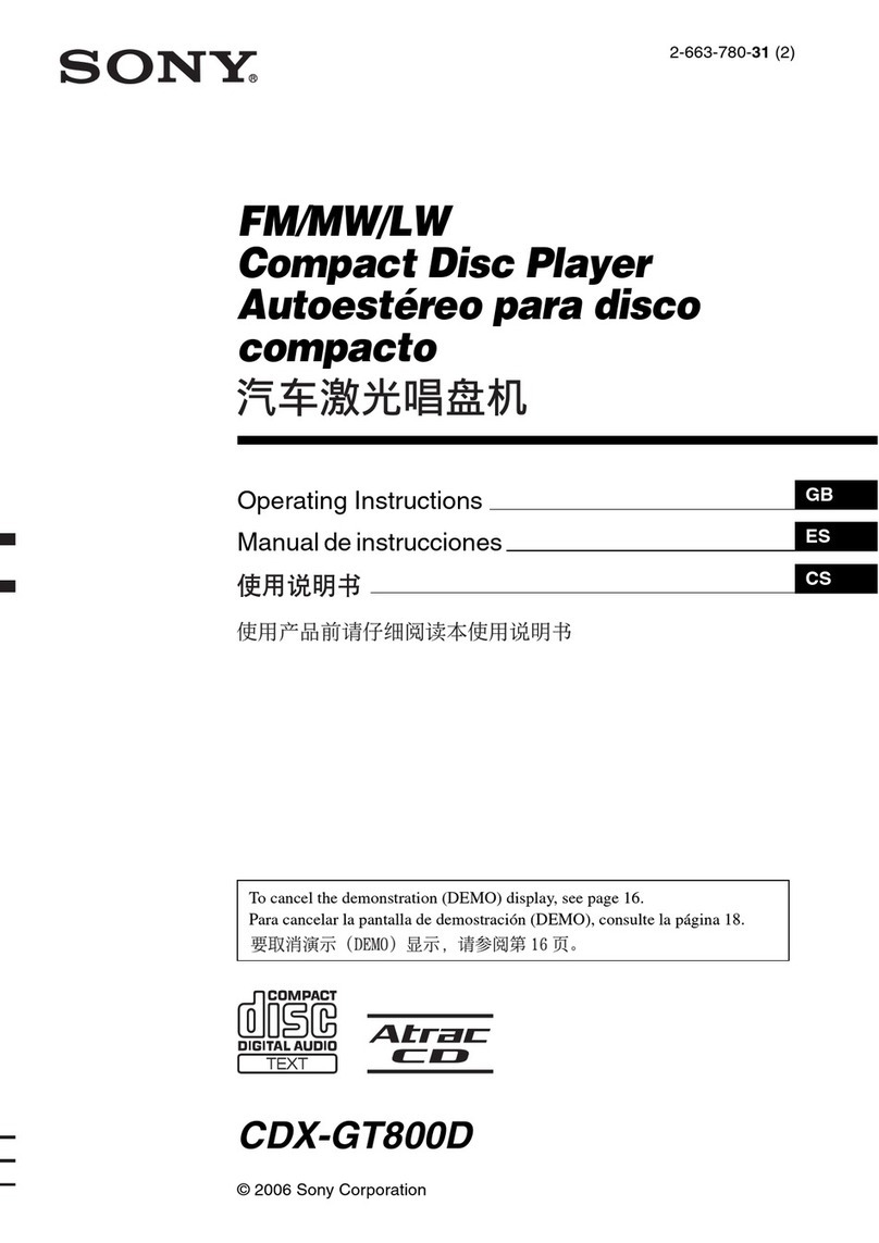 Sony CDX-GT800D User manual