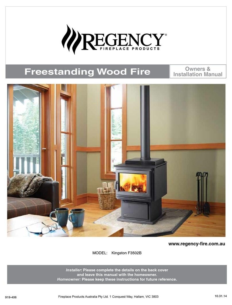 Regency Fireplace Products Kingston F3502B Owners & installation manual