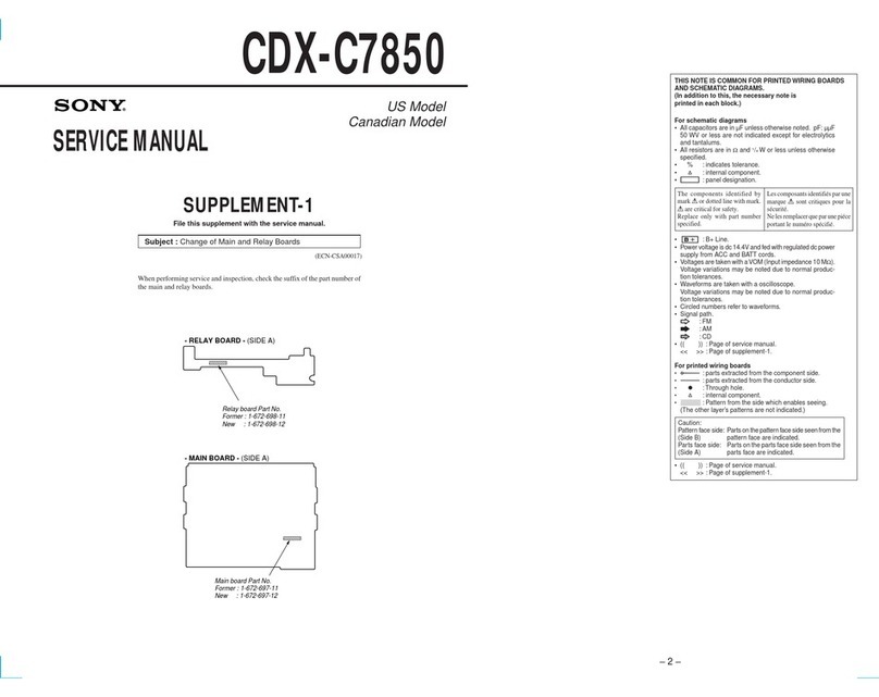 Sony CDX-C7850 Operating manual