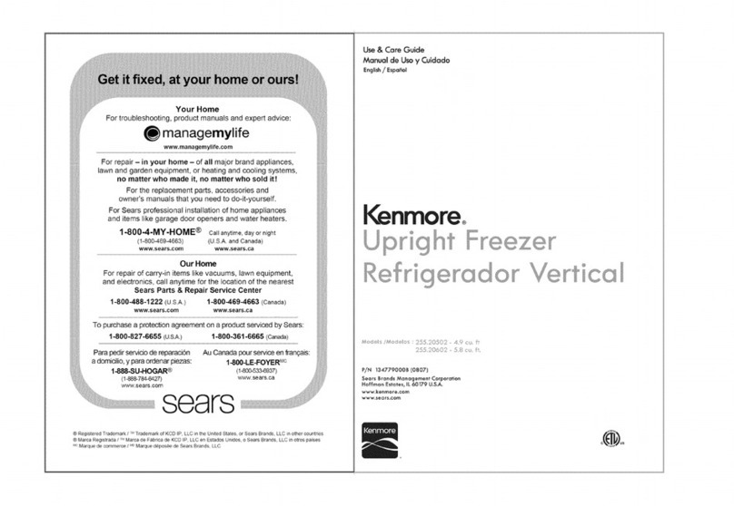 Kenmore 255.20502 User & care guide