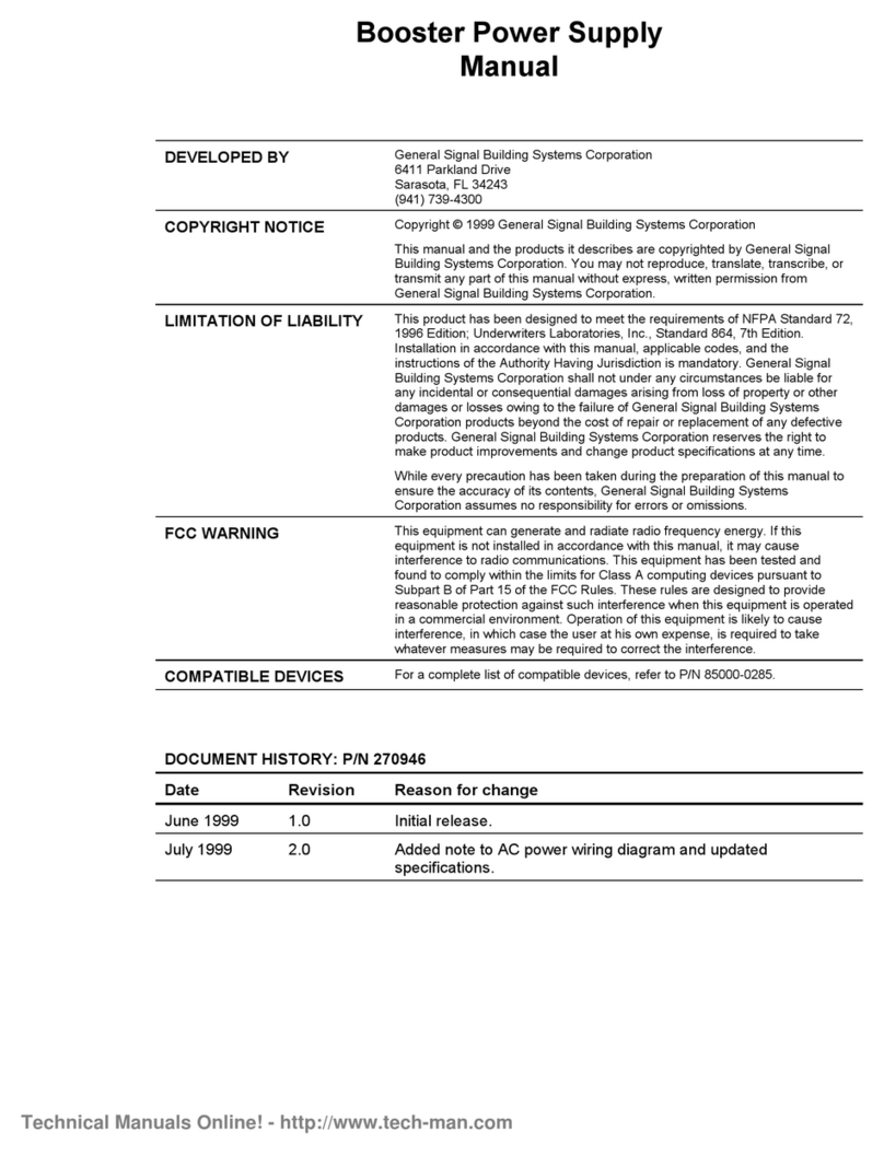 General Signal Building BPS6 user manual General Signal Building BPS6 user manual