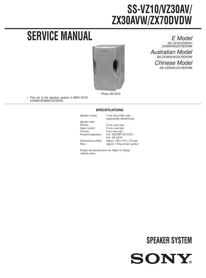 Sony SS-VZ10 User manual