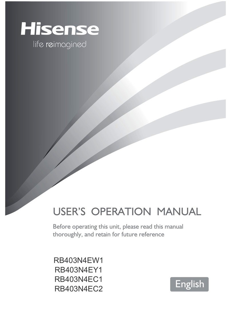 Hisense RB403N4EW1 Operation instructions