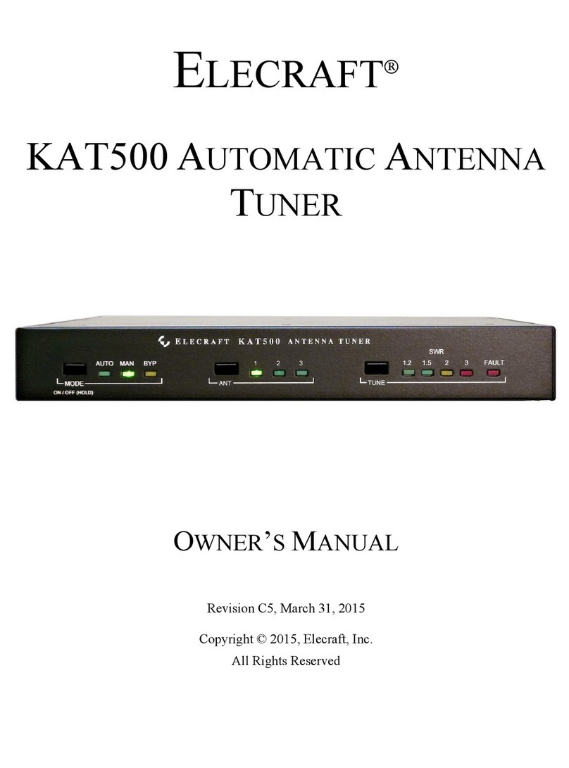 ELECRAFT KAT500 owner's manual