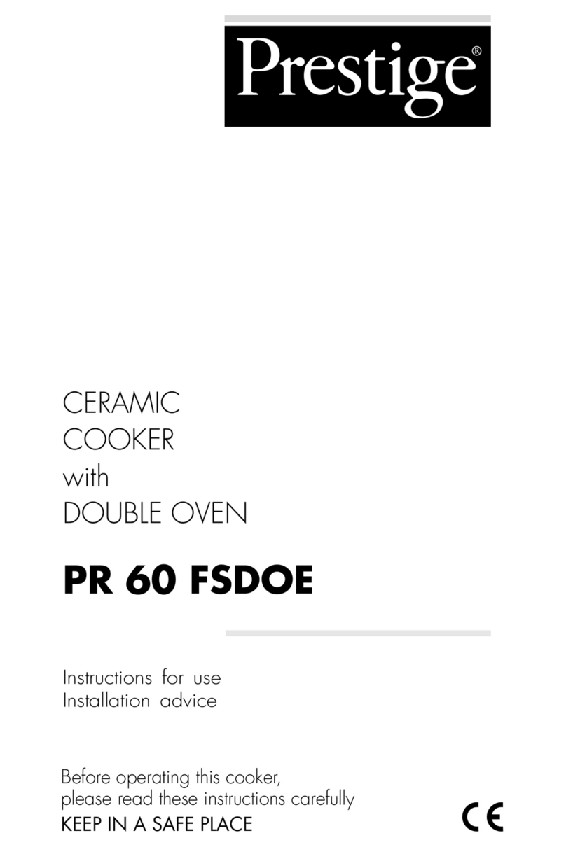 Prestige PR 60 FSDOE Instructions for use - installation advice