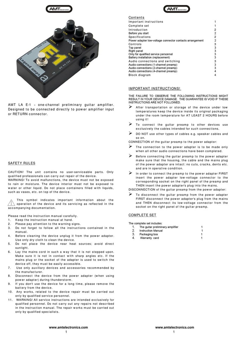 AMT E1 User manual