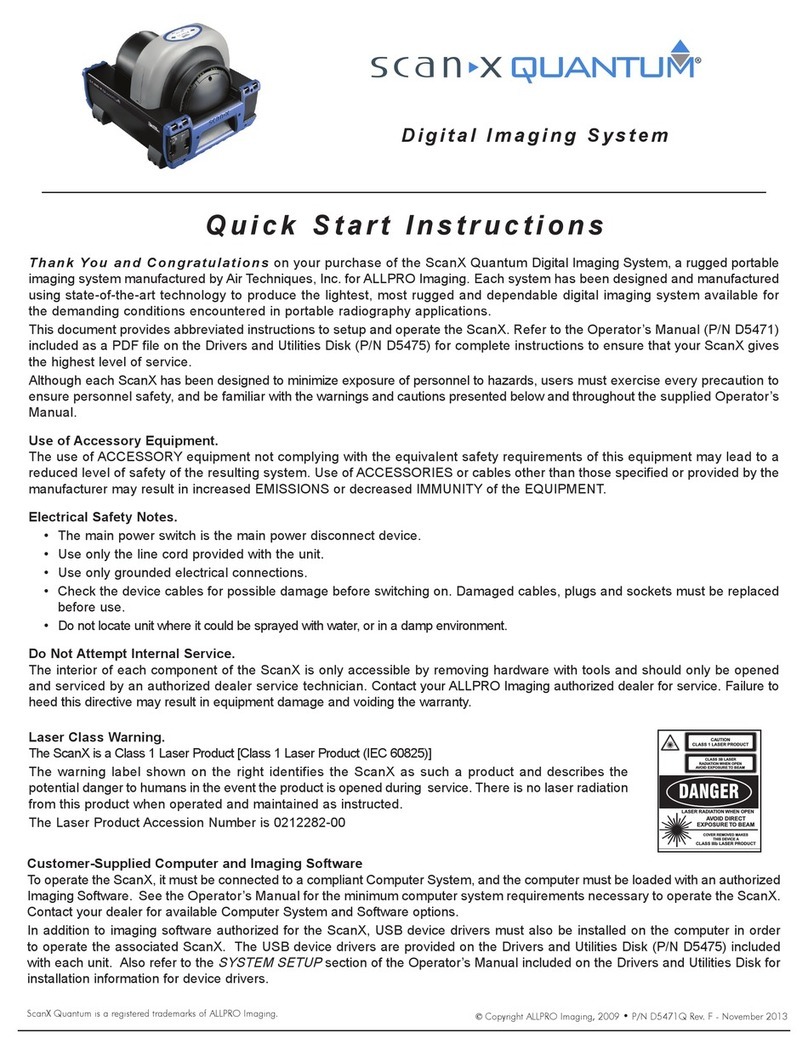 Allpro ScanX Quantum Quick start instructions