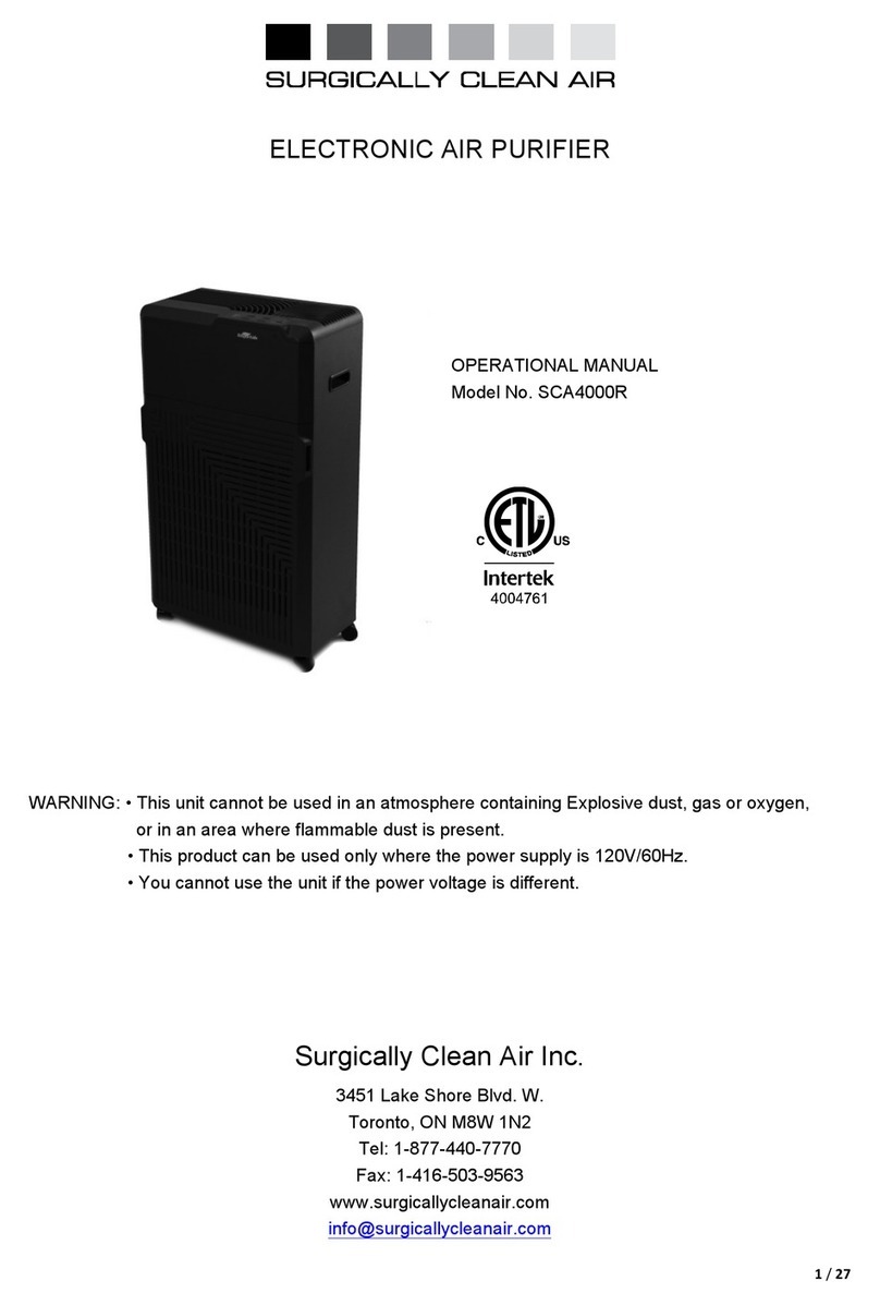 Surgically Clean Air Carbon Granite SCA4000R Operational manual