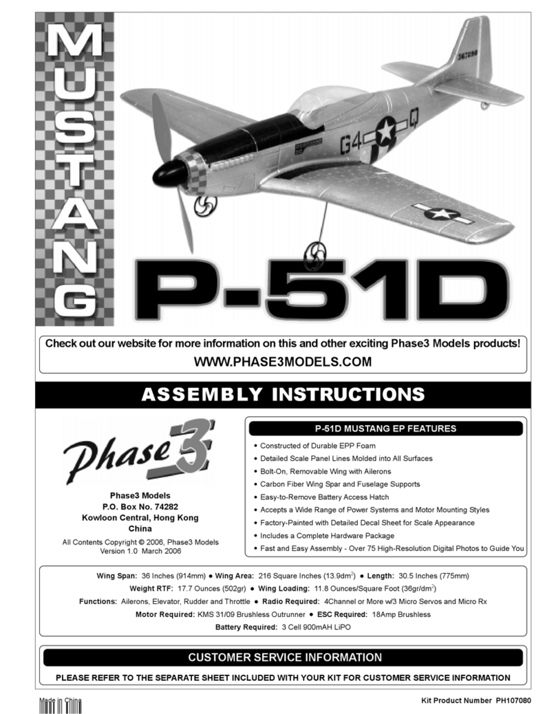 Phase3 Models Mustang P-51D Assembly instructions