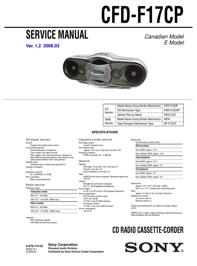 Sony CFDF17CP User manual