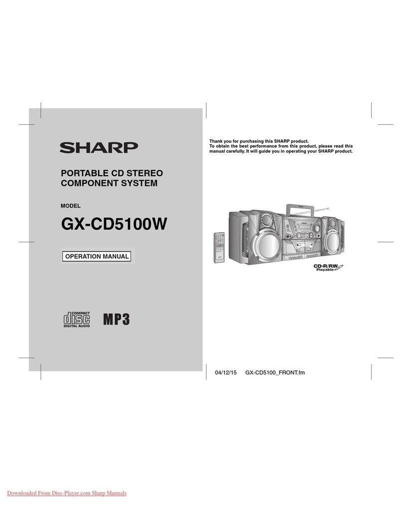 Sharp GX-CD5100W User manual